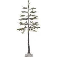 Star Trading decoratieve dennenboom, M LED spar, decoratieve boom met sneeuw, 155 LED's, buiten, warm wit, H 150 cm