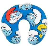 United labels Smurfen reiskussen - blauw 100% polyester - 35x30 cm