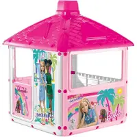 Barbie city speelhuis 132x104x104 cm roze/wit
