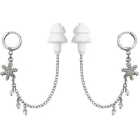 Despora Oorbellen Voor Oordopjes - (Sneeuwvlok) - Oordopjes Festival - Oordoppen - Oorbellen Dames - Te Gebruiken Met Airpods - Zilverkleurig
