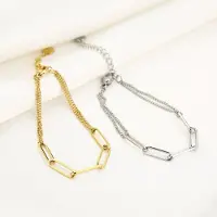Go Dutch Label Oorhangers gedraaid ring met stenen disc Gold E2262-2