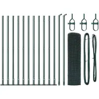 vidaXL gelast draadhek met betonnen voetstuk 25 x 0,5 m Groen Mesh