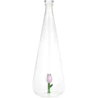 Balvi Waterfles Karaf Tulp Roze 1L Glas