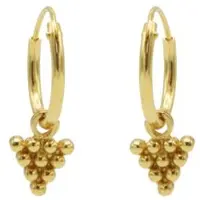 Karma symbols Oorring 10 dots grapes goud M2917