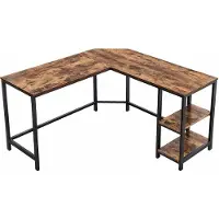 Furnihaus - Computer tafel - Hoek Bureau - Idustrieel - Vintage - Hout - Metaal - 138x138x75cm