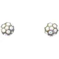Behave – Dames oorstekers – Regenboogwit kristal – Vintage goudkleur