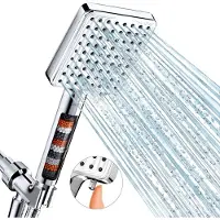 BOTC Douchekop met Hoge druk en Filter - Model: Z028 - douchekop regendouche - 6 Sproeistanden - Waterbesparende - Zilver