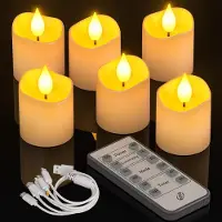 Equivera Oplaadbare LED Kaarsen - Elektrische Kaarsen - Oplaadbare Waxinelichtjes - Realistische Kaarsen - Kerstverlichting - Veilig en Duurzaam