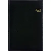 Brepols bureau agenda 2026 - OMEGA [0.030] - LIMA - Bureau agenda - 1 week op 2 pagina's - Weekoverzicht - Zwart - 21 x 29 cm - A4 Formaat