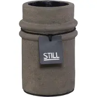 Still - Vaas - Bamboo Vase - Ribbels - Dark - Bruin - 20 x 12 cm