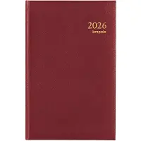 Brepols bureau agenda 2026 - SATURNUS LUXE [0.216] - LIMA - Bureau agenda - 1 dag op 1 pagina - Dagoverzicht - Bordeaux - 13.3 x 20.8 cm