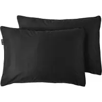 Cloudpillo Duopack Kussenslopen - Set van 2 (55x75 cm) - Luxe Katoen Satijn (300TC) - Midnight Black - Zijdezacht, Hypoallergeen & Ademend