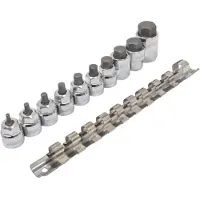 ASTA/SATRA metrisch inbus doppen set - inbus doppen 10 delig - inbusdop - inbusbit dop - asta