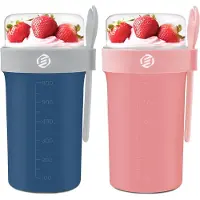 Equivera Overnight Oats Potjes - Muesli Beker - Mason Jar - Havermout - Set - Must have voor jouw ontbijt