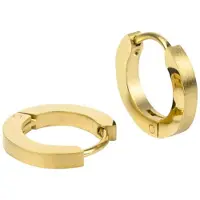 Kalli Oorringen Edelstaal Mat Goud 1852 (16mm)