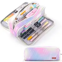 BOTC Etui - Pennenzak - Etui jongens - Etui meisjes - 24x8x11 cm - schoolspullen - etuis voor school - Regenboog