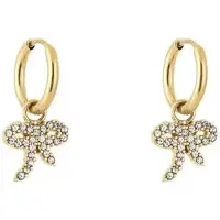 Yehwang Zirkonia Strik oorbellen Goud