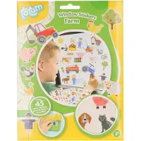 Totum Raamstickers - auto raam - 45x - boerderij - herbruikbaar - statische raam stickers