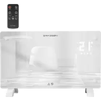 Erikssøn Elektrische Kachel – Convectorkachel met Thermostaat en Afstandsbediening - Glazen Paneelverwarming - 1500W Heater - Wit