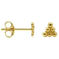 Karma Symbols oorbel M1635 6 Dots Goud