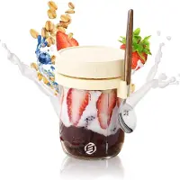 Equivera Overnight Oats Potjes - Muesli Beker - Mason Jar - Havermout - Set - Must have voor jouw ontbijt