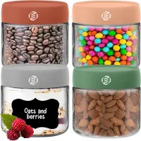 Equivera Overnight Oats Potjes - Muesli Beker - Mason Jar - Havermout - Set - Must have voor jouw ontbijt