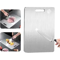 Equivera Titanium Snijplank - Geen Plastic - Geen Geurtjes - Roestvrij - Cutting Board - Anti Bacterieel - Vaatwasserbestendig