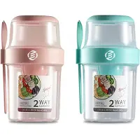 Equivera Overnight Oats Potjes - Muesli Beker - Mason Jar - Havermout - Set - Must have voor jouw ontbijt