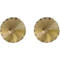 Behave – Dames oorstekers – Bruin kristal 8 mm – Light Colorado Topaz