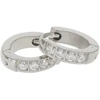 Kalli edelstalen oorringen crystal 1922 Zilver 9mm