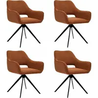 Kick Collection Set van 4 Kick draaistoel Miyo - terra
