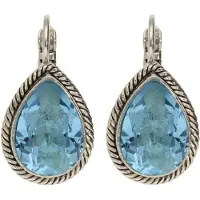 Karma oorbel Chain Tubes Square Silver Goldplated-M1819