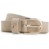 BOSS Suède riem met goudkleurig Double B-monogram