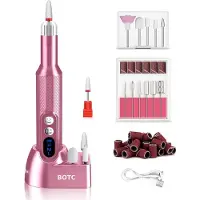 BOTC Elektrische Nagelvijl met Oplaadstation - Nagelfrees - 18000RPM Draadloos en Oplaadbaar - Nagelvijl - Manicure & Pedicure set - Paars