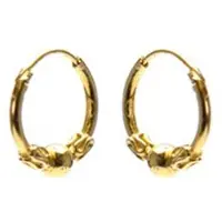 Karma Bali hoop oorringen BC27.12 Goud (12MM)