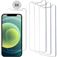 Podec Screenprotector geschikt voor iPhone 12 en iPhone 12 Pro - Gehard Beschermglas - Transparant en Krasbestendig - Tempered Glass Screen Cover - 3 Stuks