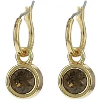 Biba 80313 Oorhangers goud Smokey Quartz