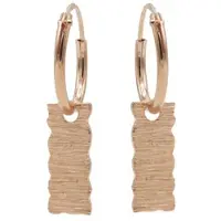 Karma symbols oorbel rectangle wood M2016 rosé