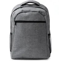 Roly Heather Grijze 6000 RPET rugzak Laptopvak 15" Twee voorvakken en trolleyband. Model Bruson