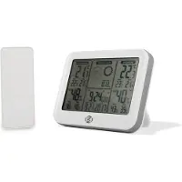 Equivera Weerstation Binnen en Buiten - Hygrometer - Thermometer - Digitaal voor Binnen en Buiten - Luchtvochtigheidsmeter - Geavanceerde Versie