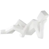 Gilde Handwerk - Beeld - Sculptuur - Geometrisch - Relax - Keramiek - Wit