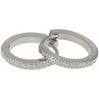 Kalli edelstalen Oorbel crystal 1869 Zilver 15mm