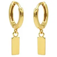 Karma hinged hoops symbool mini rectangle gold M2550HIN