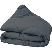 Princessdekbedden PrincessDekbed Classic 2-in-1 Wasbaar Eazydekbed Zonder Overtrek - Antraciet Bedrukt -Hoesloos 2-Persoons-Lits Jumeaux Extra Lang Dekbed 240×220 cm