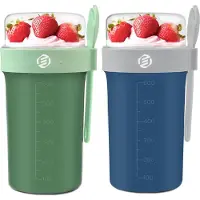 Equivera Overnight Oats Potjes - Muesli Beker - Mason Jar - Havermout - Set - Must have voor jouw ontbijt