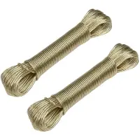 Benson Waslijn incl. 13 knijpers - 2x - elastisch van 190 tot 330 cm - met haken