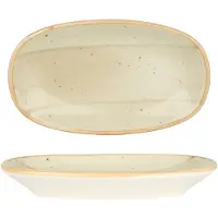 Bonna Serveerschaal aura terrain porselein 15x8.5 cm set van 2