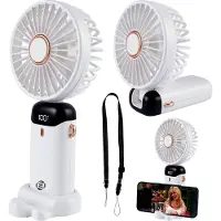Equivera Handventilator - Mini Ventilator - Hand Ventilator - Hanventilator Oplaadbaar - Draabare Ventilator