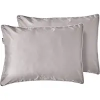 Cloudpillo Duopack Kussenslopen - Set van 2 (55x75 cm) - Luxe Katoen Satijn (300TC) - Stone Grey - Zijdezacht, Hypoallergeen & Ademend