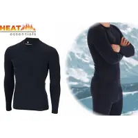 Heat Essentials Thermo Shirt Heren - Merinowol Shirt - Navy - Maat L - Thermokleding Heren - Merino